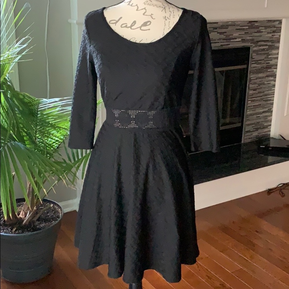 American rag black dress 3/4 sleeve